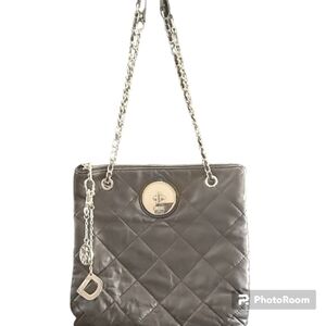 DKNY woman's evening handbag black leather